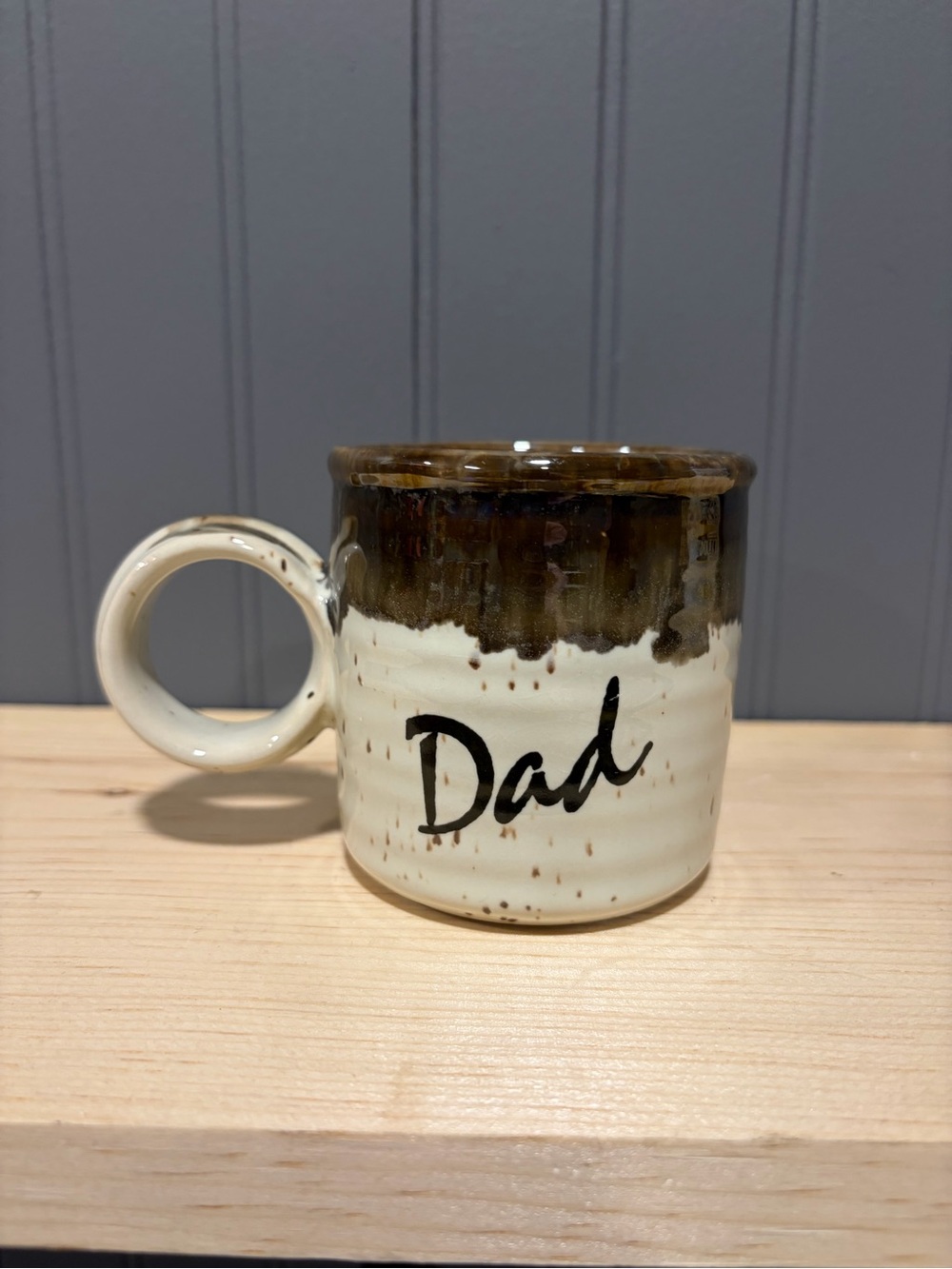 Dad Ceramic Coffee Mug - Brown and Cream